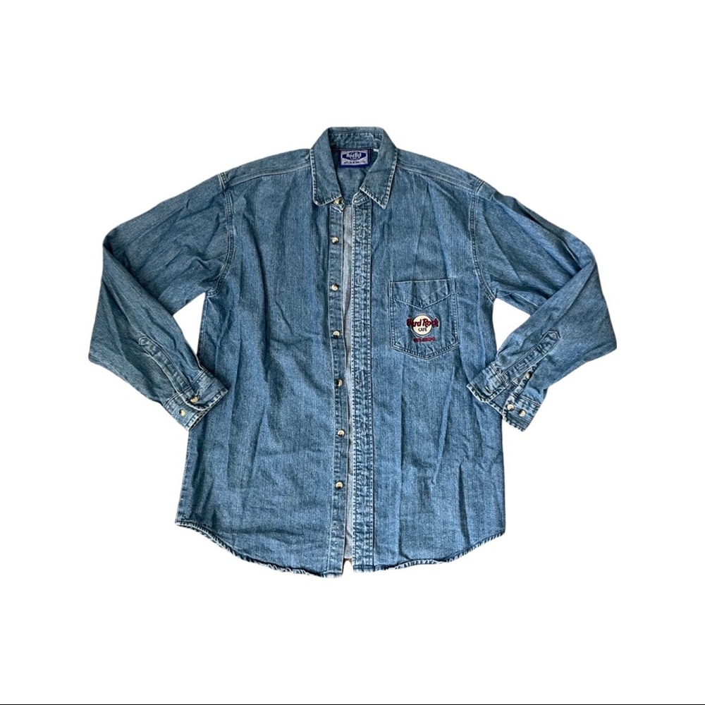 Y2K Hard Rock denim shirt
